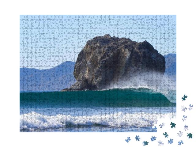 A Perfect Wave At the Famous Surf Spot Witch's Rock Locat... Jigsaw Puzzle with 1000 pieces