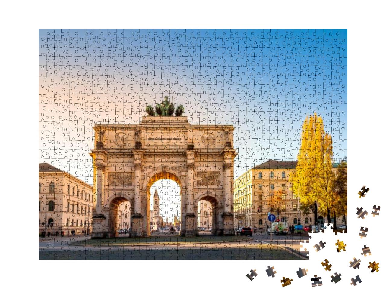 Munich, Siegestor, Germany... Jigsaw Puzzle with 1000 pieces