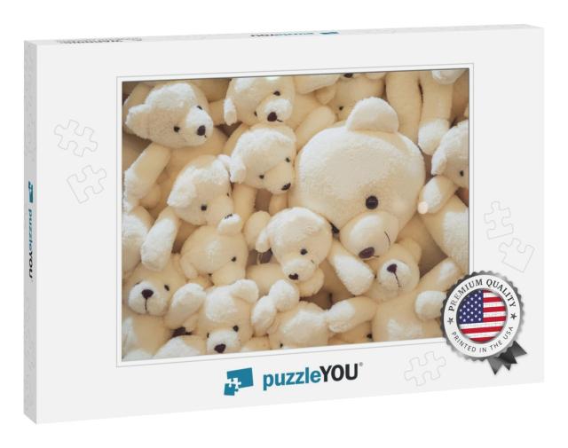 Teddy Bear, White Teddy Bear, Many White Teddy Bear... Jigsaw Puzzle