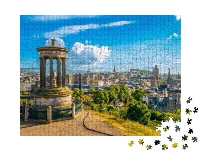 Landscape of Calton Hill, Edinburgh, Up... Jigsaw Puzzle with 1000 pieces