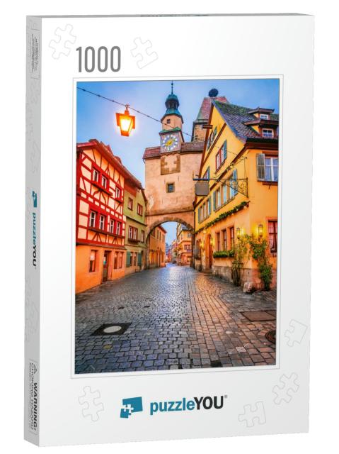 Rothenburg Ob Der Tauber, Christmas Decorated City of Fra... Jigsaw Puzzle with 1000 pieces