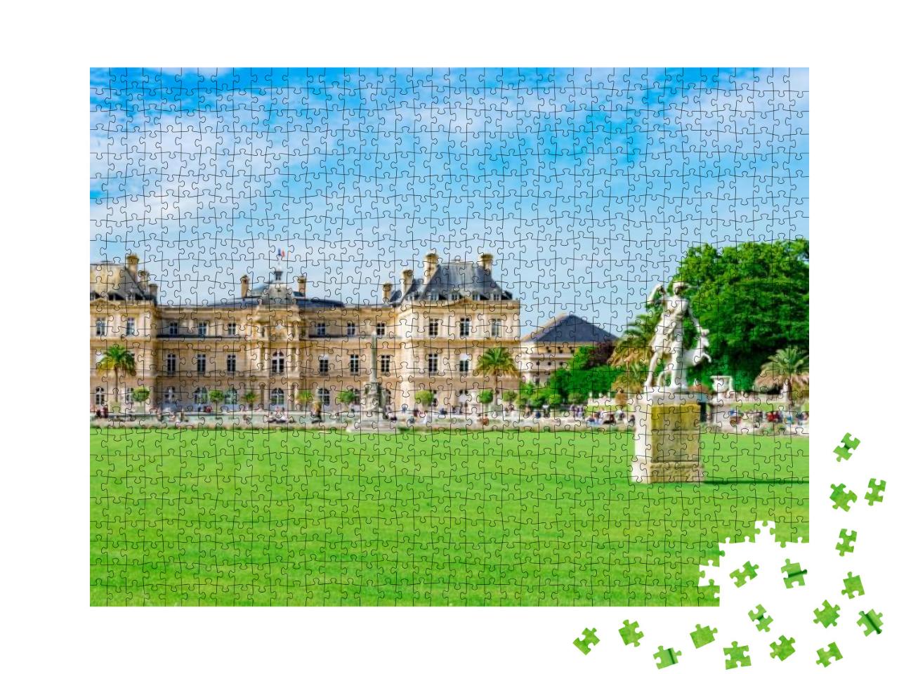 Senate & Luxembourg Garden in Paris, France... Jigsaw Puzzle with 1000 pieces