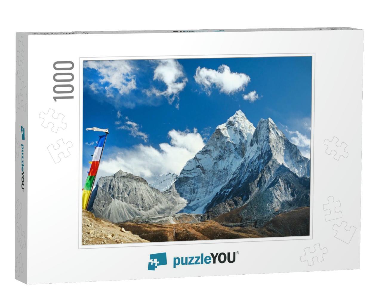 View of Ama Dablam on the Way to Everest Base Camp, Nepal... Jigsaw Puzzle with 1000 pieces