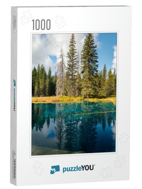 Scenic View Over Little Crater Lake in Mount Hood Nationa... Jigsaw Puzzle with 1000 pieces