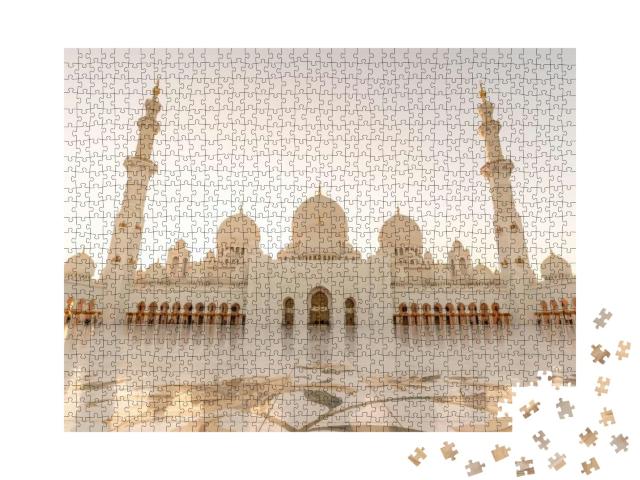 Sheikh Zayed Grand Mosque in Abu Dhabi Near Dubai, United... Jigsaw Puzzle with 1000 pieces