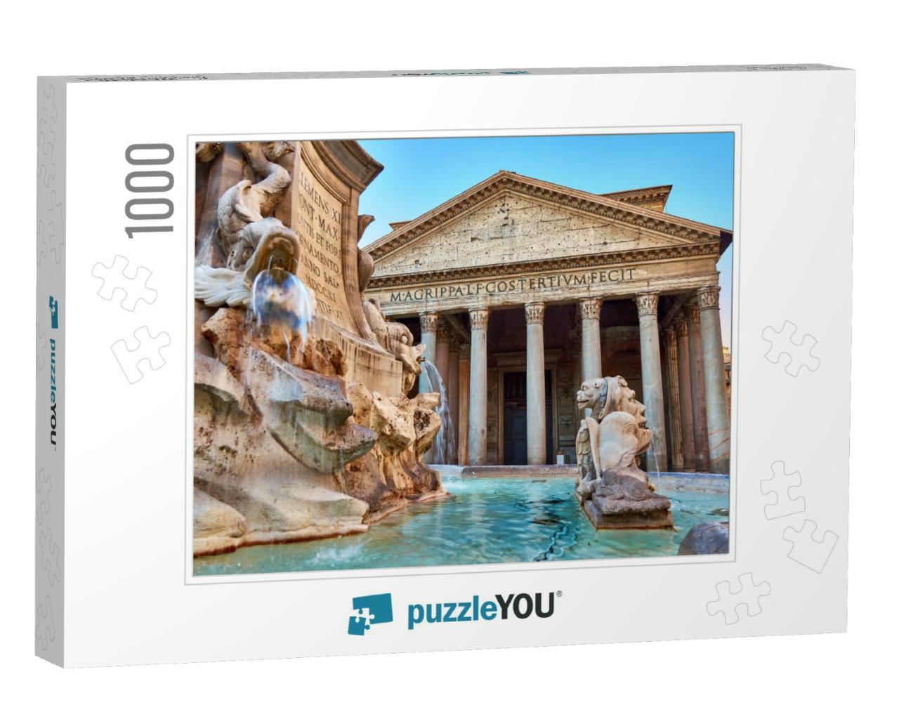 View of Fountain Near Pantheon, Rome... Jigsaw Puzzle with 1000 pieces