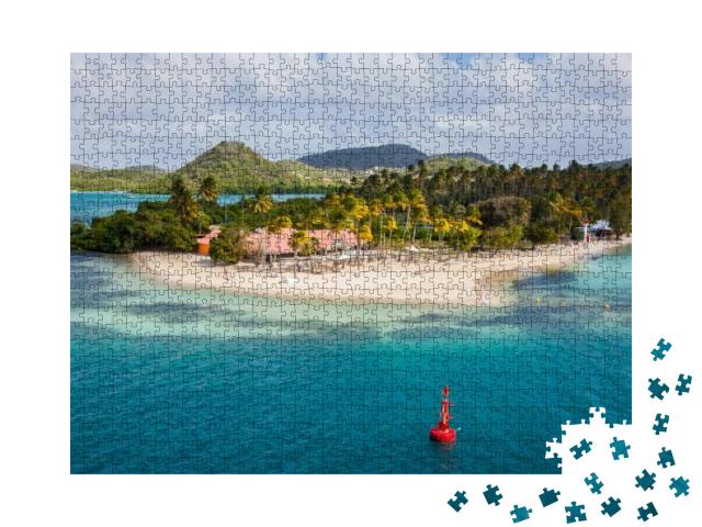 Turquoise Water of the Island of Martinique on the Caribb... Jigsaw Puzzle with 1000 pieces
