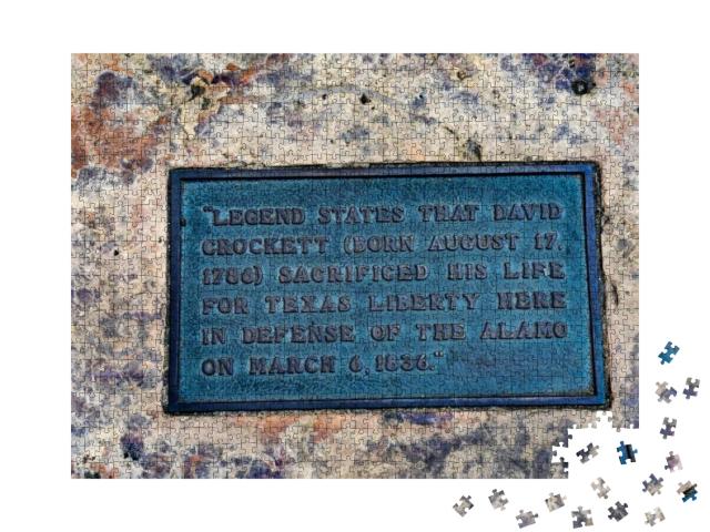 Davy Crockett Death Memorial Alamo Mission San Antonio Te... Jigsaw Puzzle with 1000 pieces