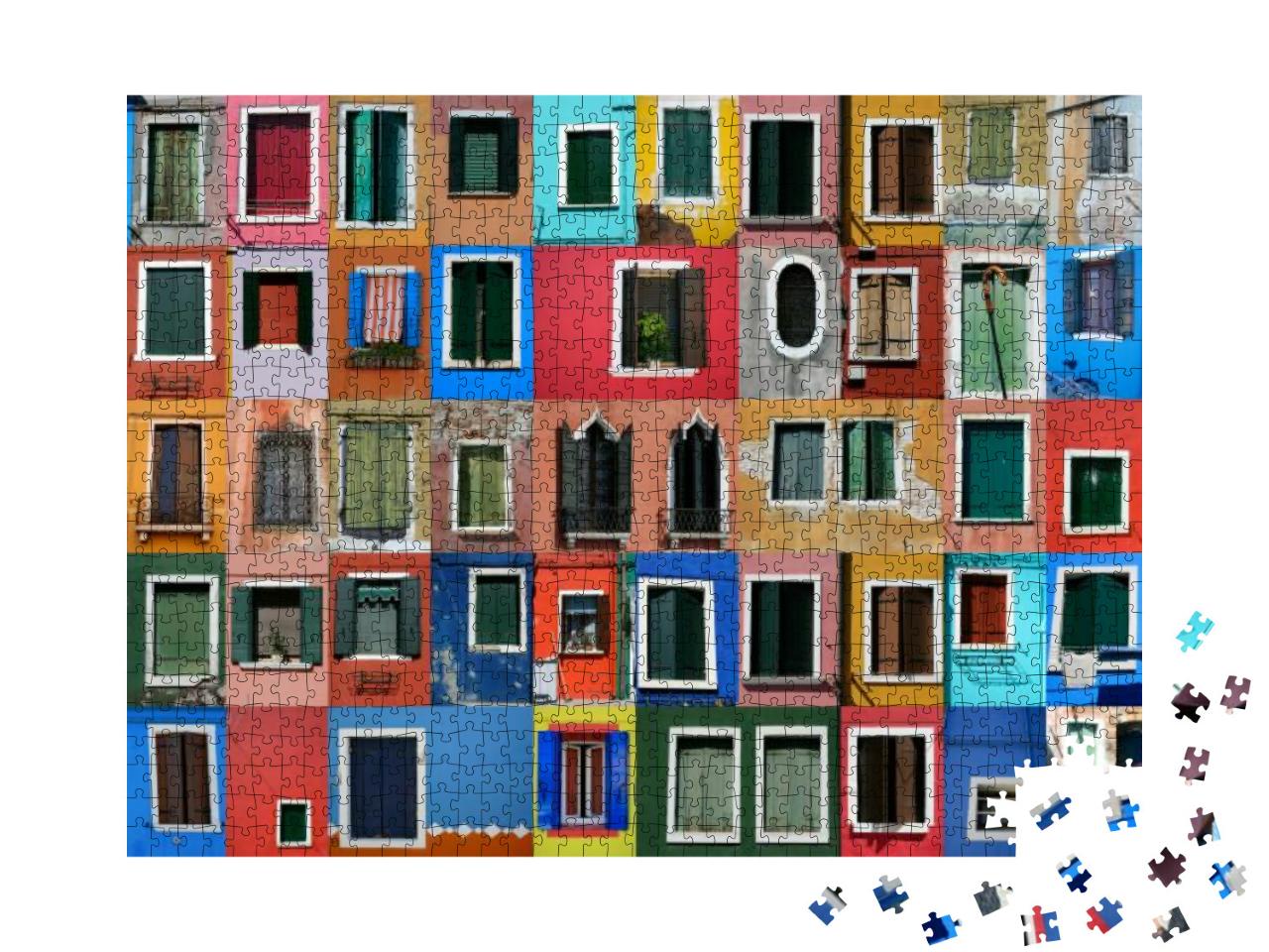 Island of Burano in Front of Venice... Jigsaw Puzzle with 1000 pieces