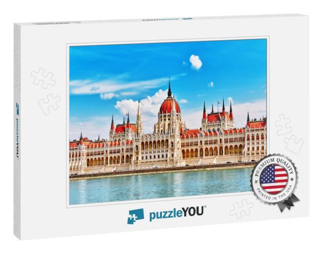 Hungarian Parliament At Daytime. Budapest. One of the Mos... Jigsaw Puzzle