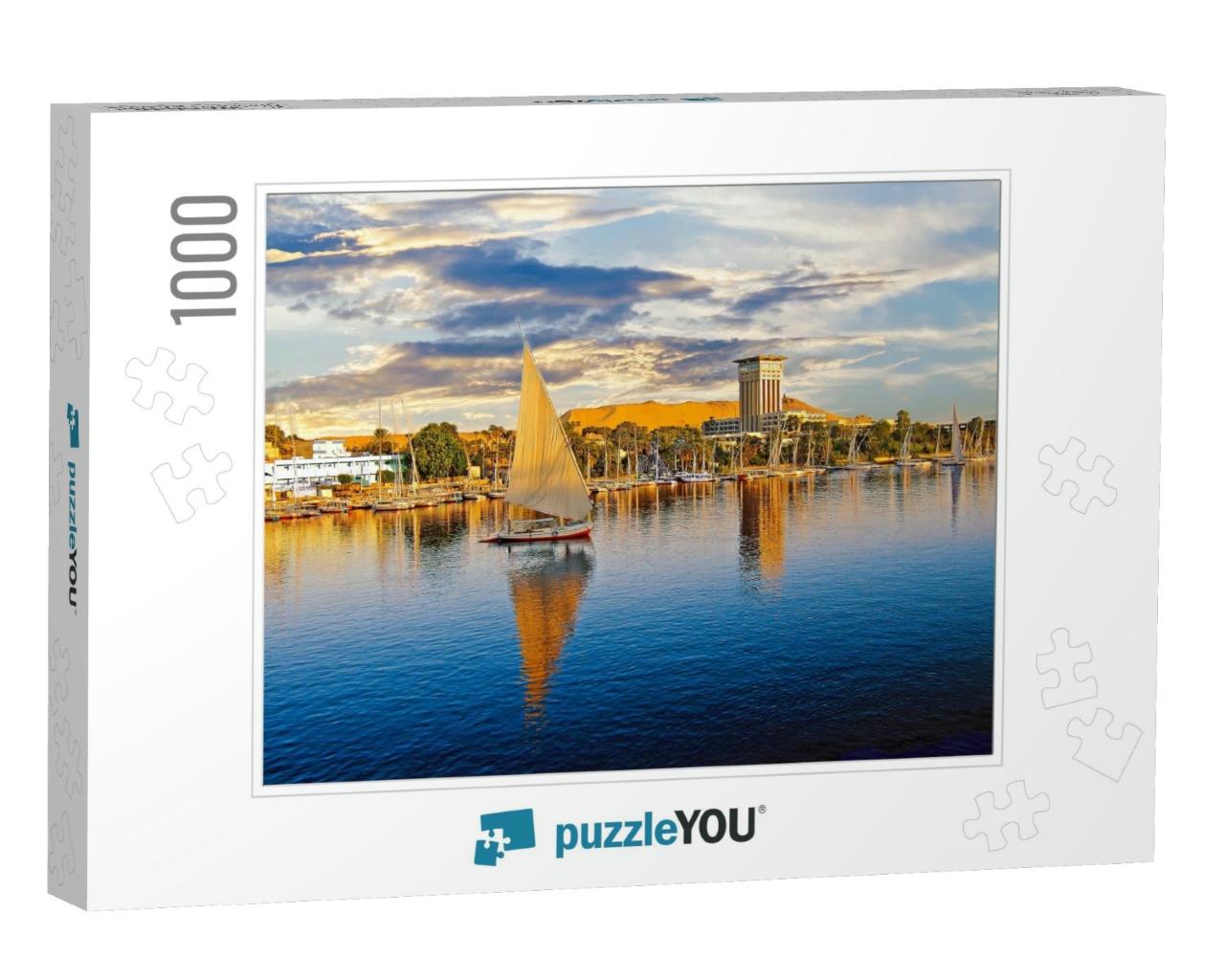 Luxor on the River Nile is a Popular Place for Tourist Bo... Jigsaw Puzzle with 1000 pieces