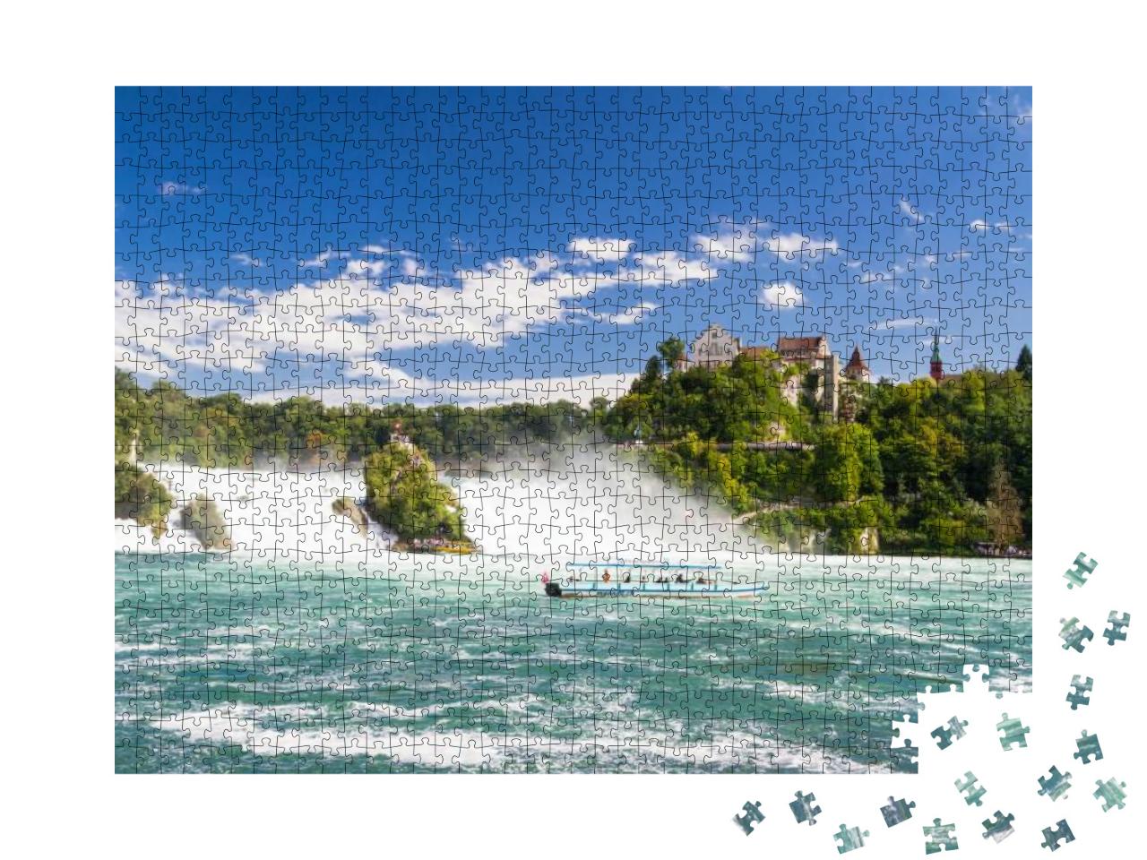 The Rhine Falls in Schaffhausen, Switzerland. the Rhine F... Jigsaw Puzzle with 1000 pieces