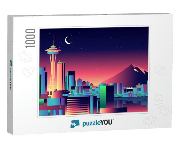 Seattle Skyline... Jigsaw Puzzle with 1000 pieces