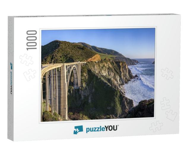 View from the Bixby Bridge Shore Line Near Big Sur... Jigsaw Puzzle with 1000 pieces