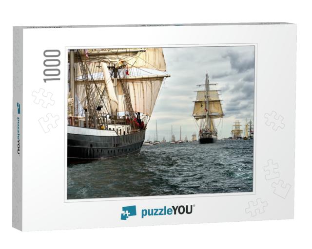 Regatta Sailing Ships. Tall Ships. Yachting & Sailing. Cr... Jigsaw Puzzle with 1000 pieces