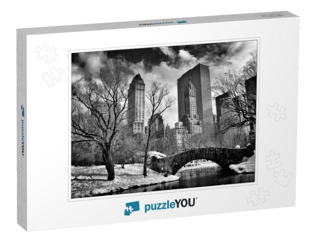 New York City - Central Park in Winter -Gapstow Bridge... Jigsaw Puzzle