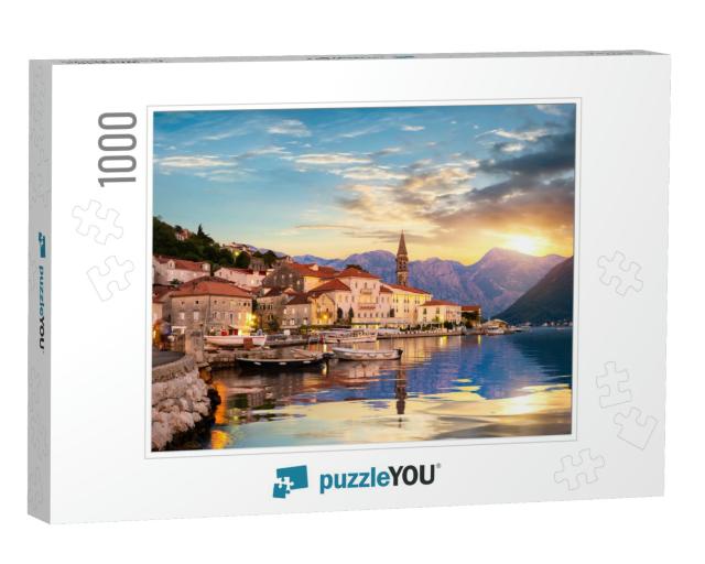 Historic City of Perast in the Bay of Kotor in Summer At... Jigsaw Puzzle with 1000 pieces