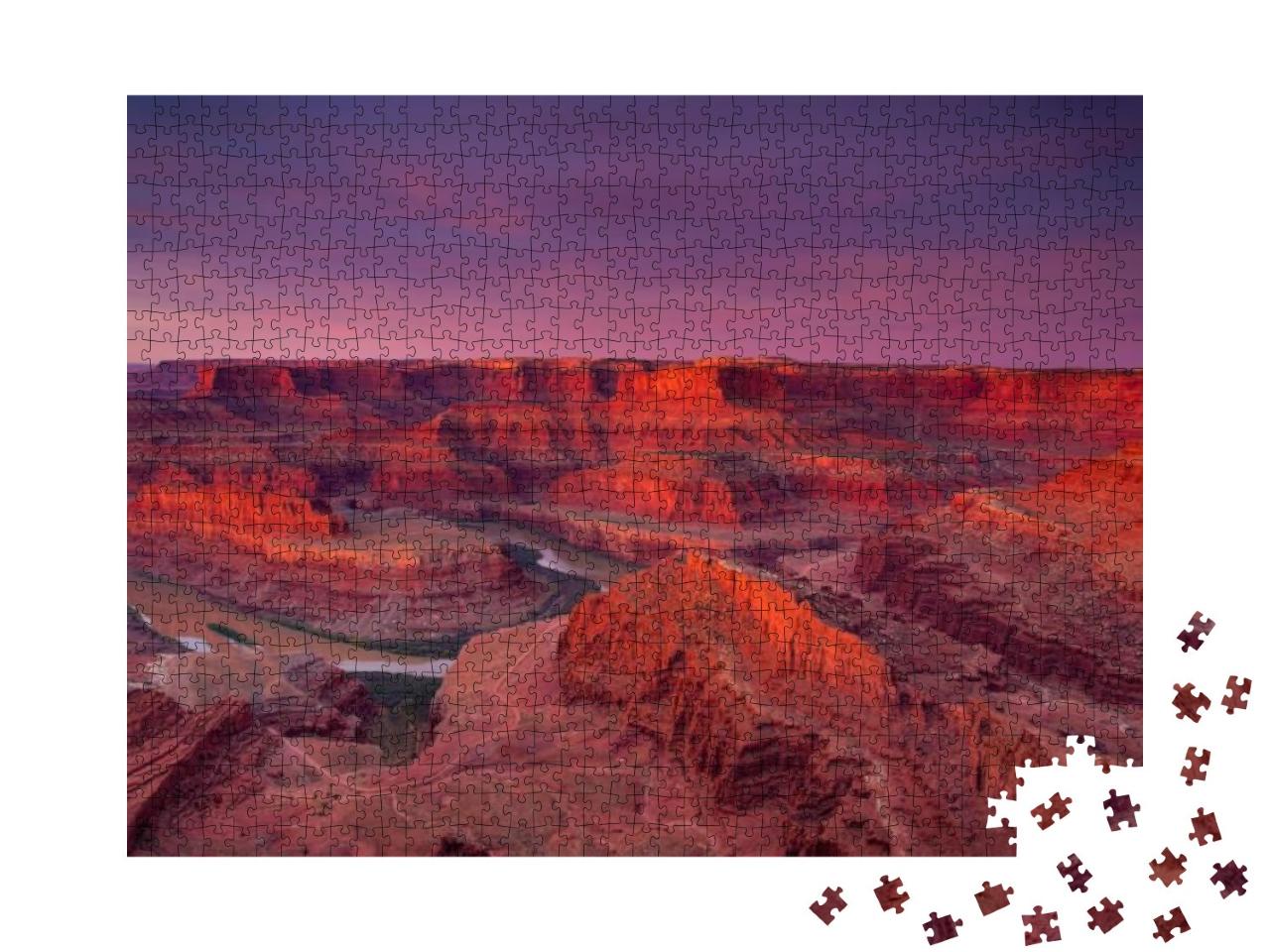 Beautiful Dead Horse Point Vista During a Dramatic Sunris... Jigsaw Puzzle with 1000 pieces