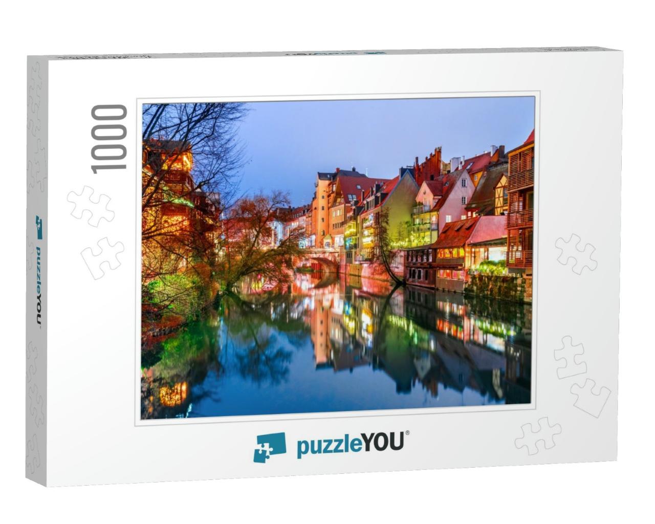 Nuremberg, Historic Old Town on Pegnitz River Franconia... Jigsaw Puzzle with 1000 pieces