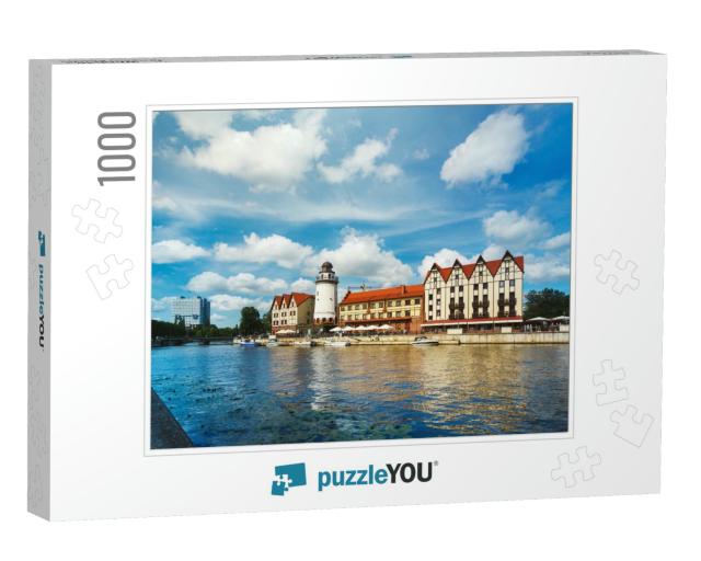 Buildings of Fishing Village in Kaliningrad, Russia... Jigsaw Puzzle with 1000 pieces