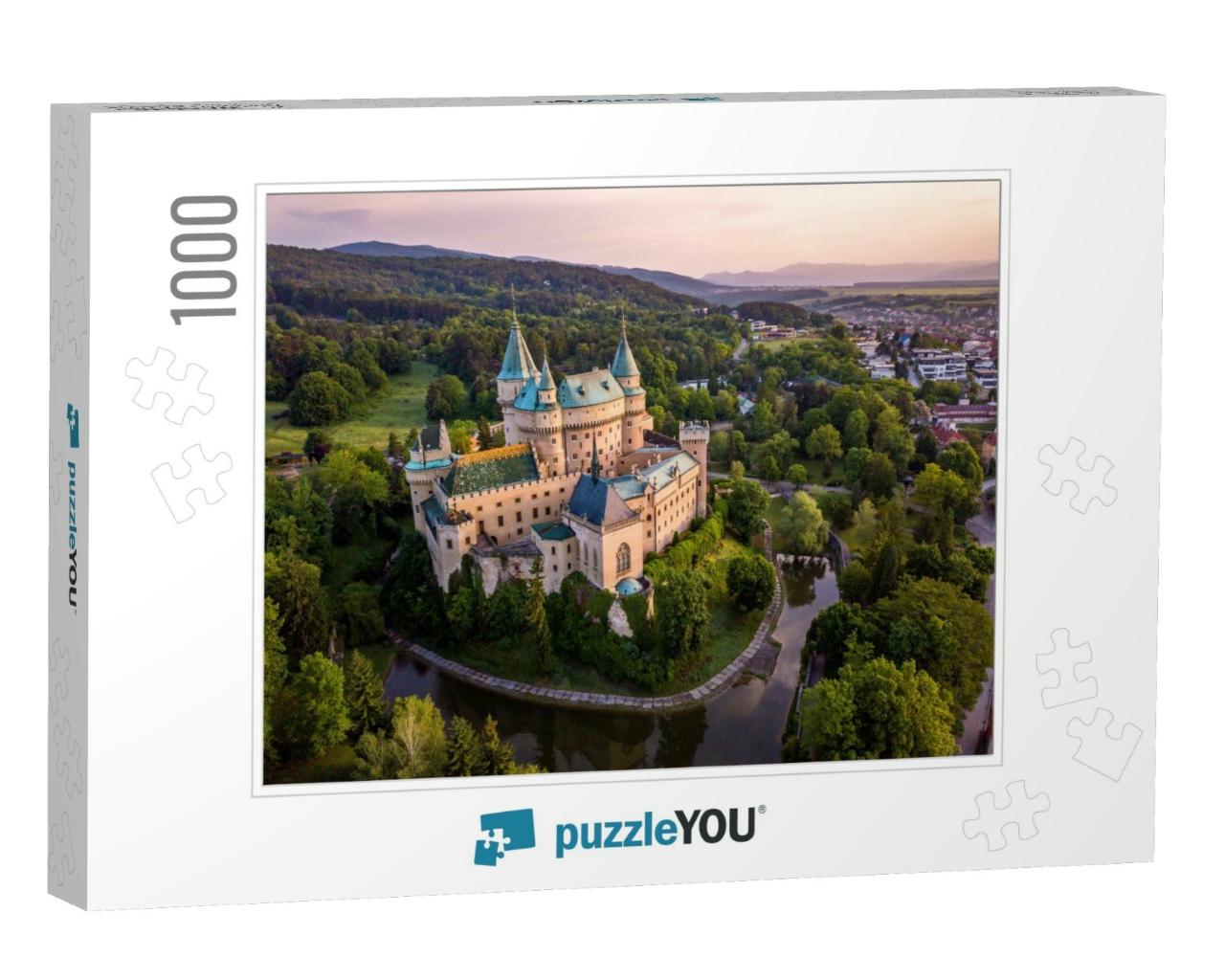 Castle Bojnice, Central Europe, Slovakia. Unesco. Sunset... Jigsaw Puzzle with 1000 pieces