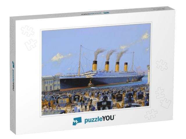 RMS Titanic Arriving at Chelsea Piers, What-If #1 Jigsaw Puzzle