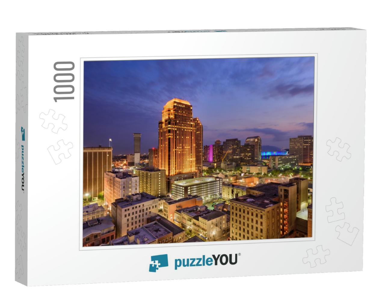 New Orleans, Louisiana, USA Cbd Skyline At Night... Jigsaw Puzzle with 1000 pieces