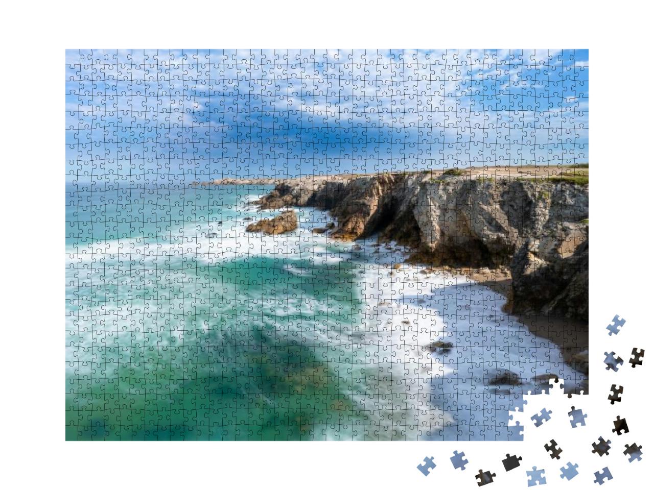 Beautiful Coast Line of Quiberon, Morbihan, Brittany / Br... Jigsaw Puzzle with 1000 pieces
