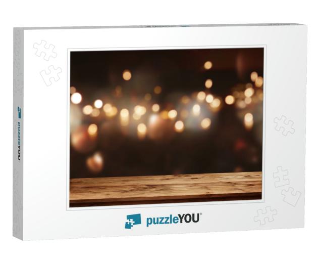 Festive Background with Light Spots & Bokeh in Front of a... Jigsaw Puzzle