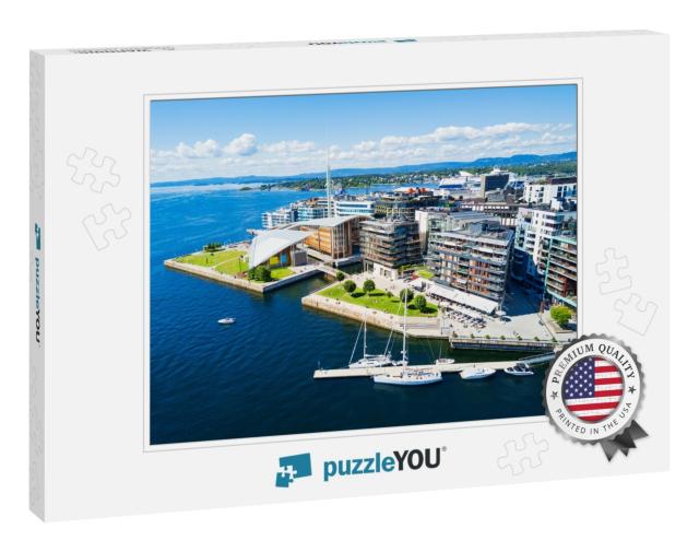 Oslo Harbor or Harbor At the Aker Brygge Neighborhood in... Jigsaw Puzzle
