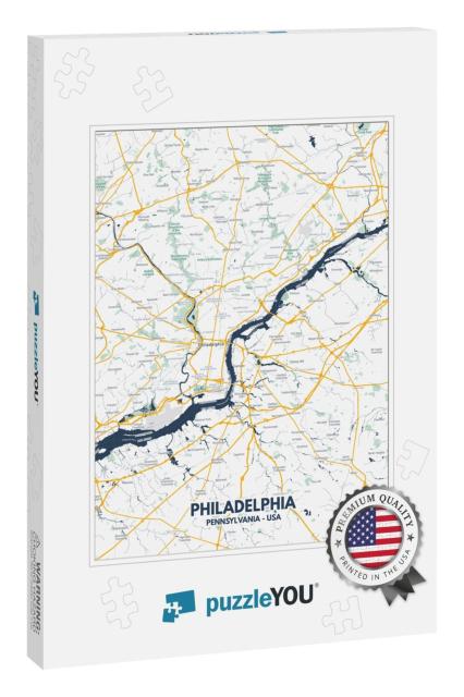 Philadelphia - Pennsylvania Map. Philadelphia - Pennsylva... Jigsaw Puzzle
