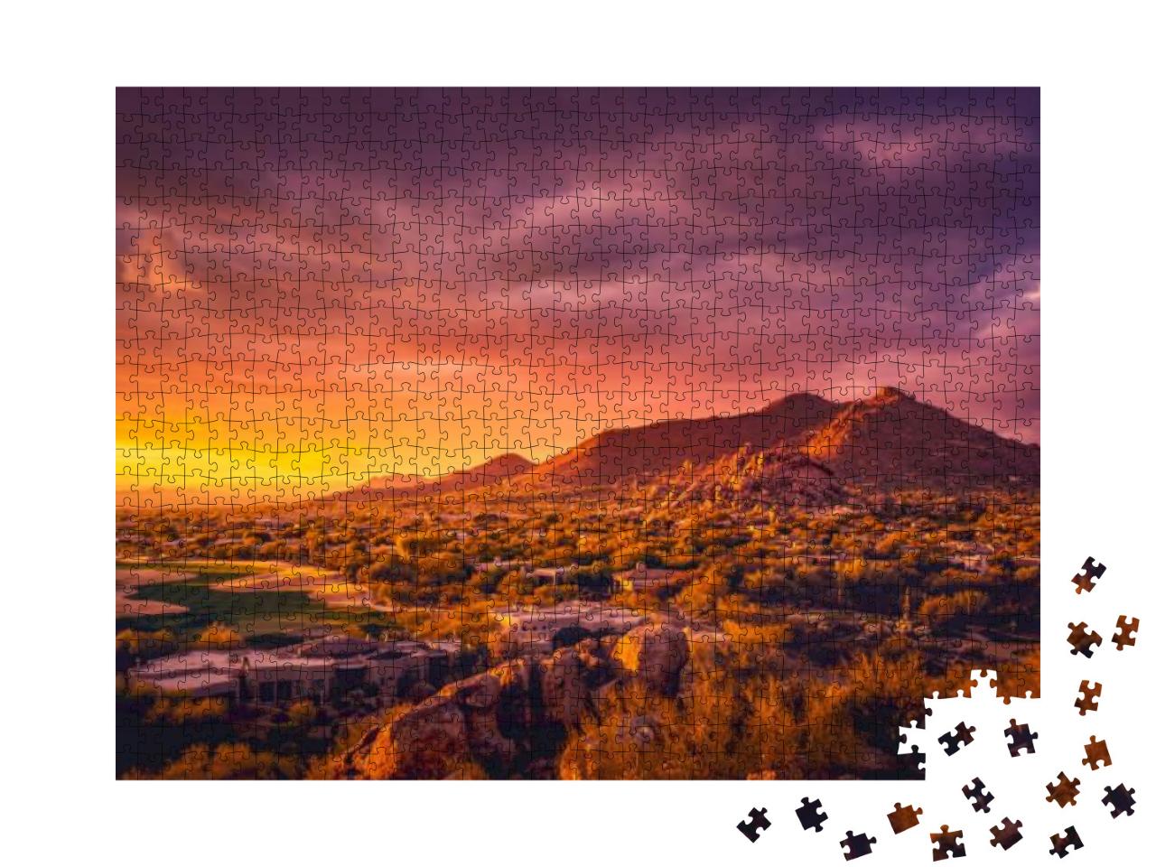 Scottsdale Arizona Desert Landscape, Usa... Jigsaw Puzzle with 1000 pieces