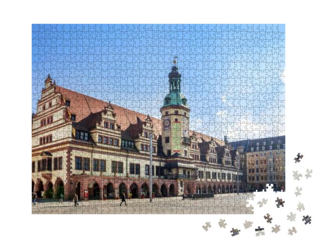Leipzig, Old, Townhall, Market... Jigsaw Puzzle with 1000 pieces