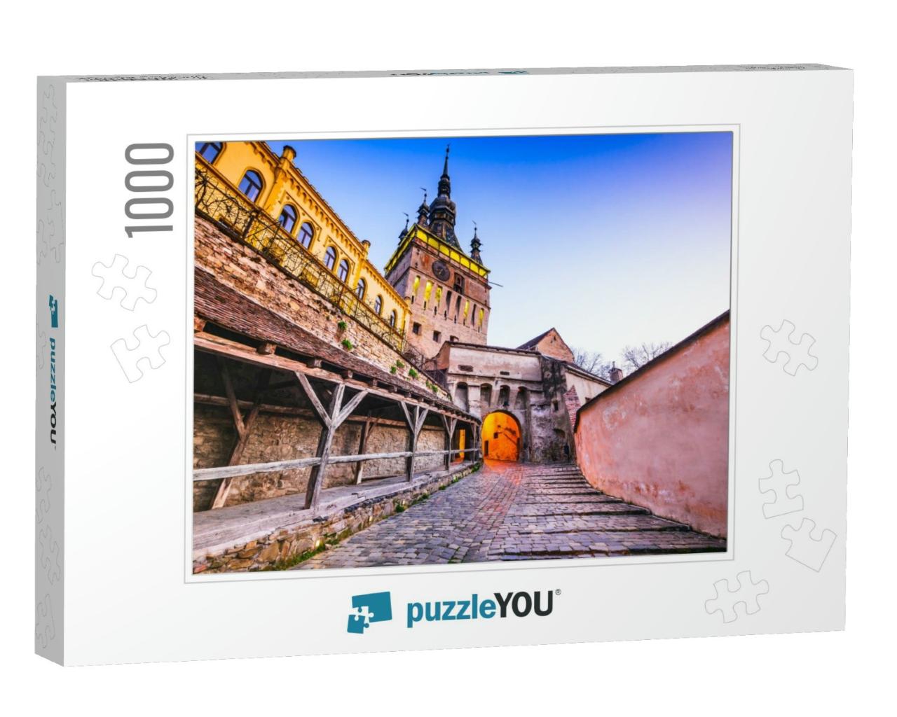 Sighisoara, Transylvania, Romania with Famous Medieval Fo... Jigsaw Puzzle with 1000 pieces