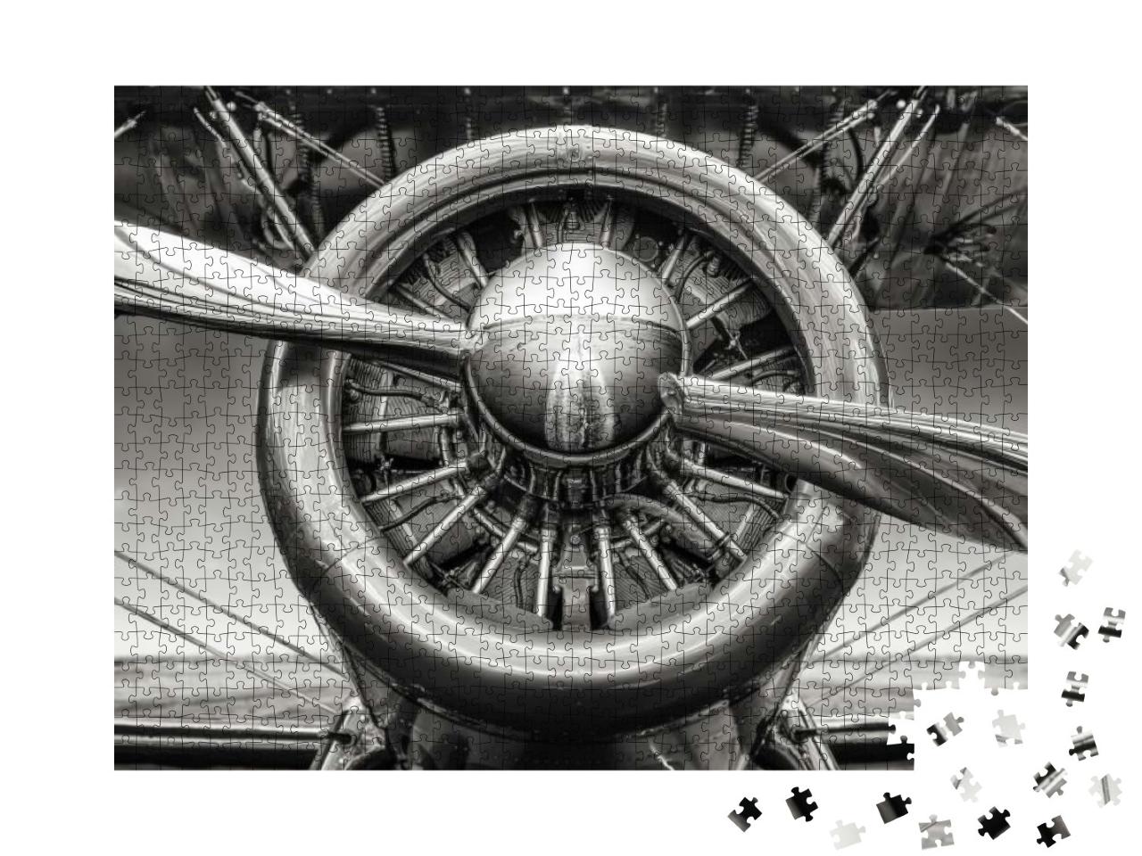 Close Up of an Radial Engine of an Historical Aircraft... Jigsaw Puzzle with 1000 pieces