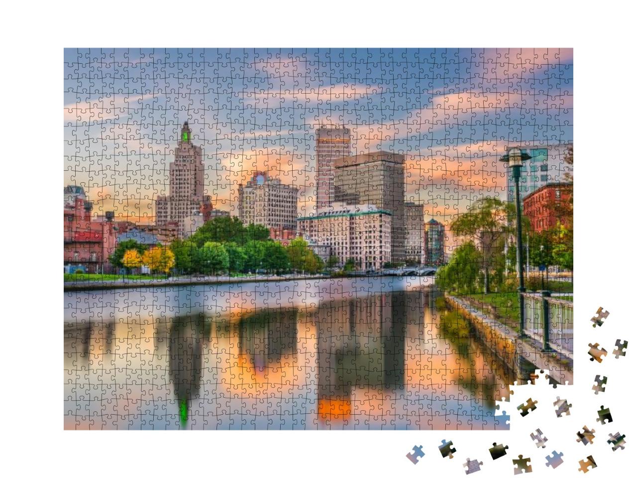Providence, Rhode Island, USA Downtown Cityscape Viewed fr... Jigsaw Puzzle with 1000 pieces