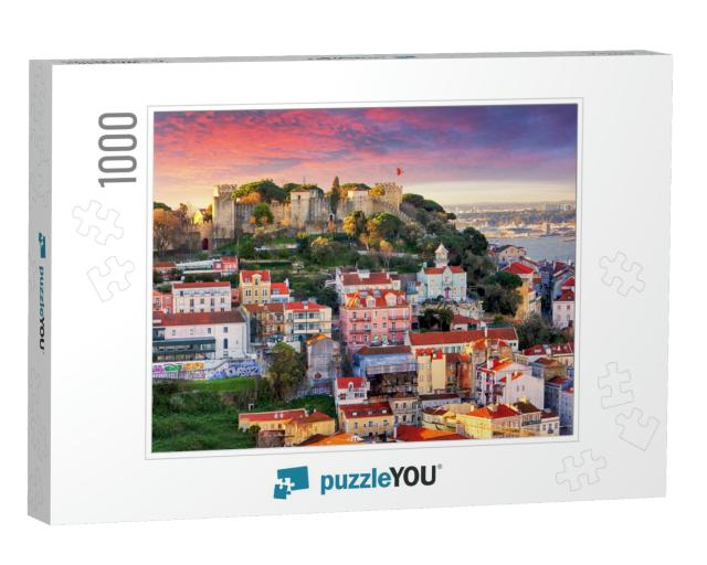 Lisbon, Portugal Skyline with Sao Jorge Castle... Jigsaw Puzzle with 1000 pieces