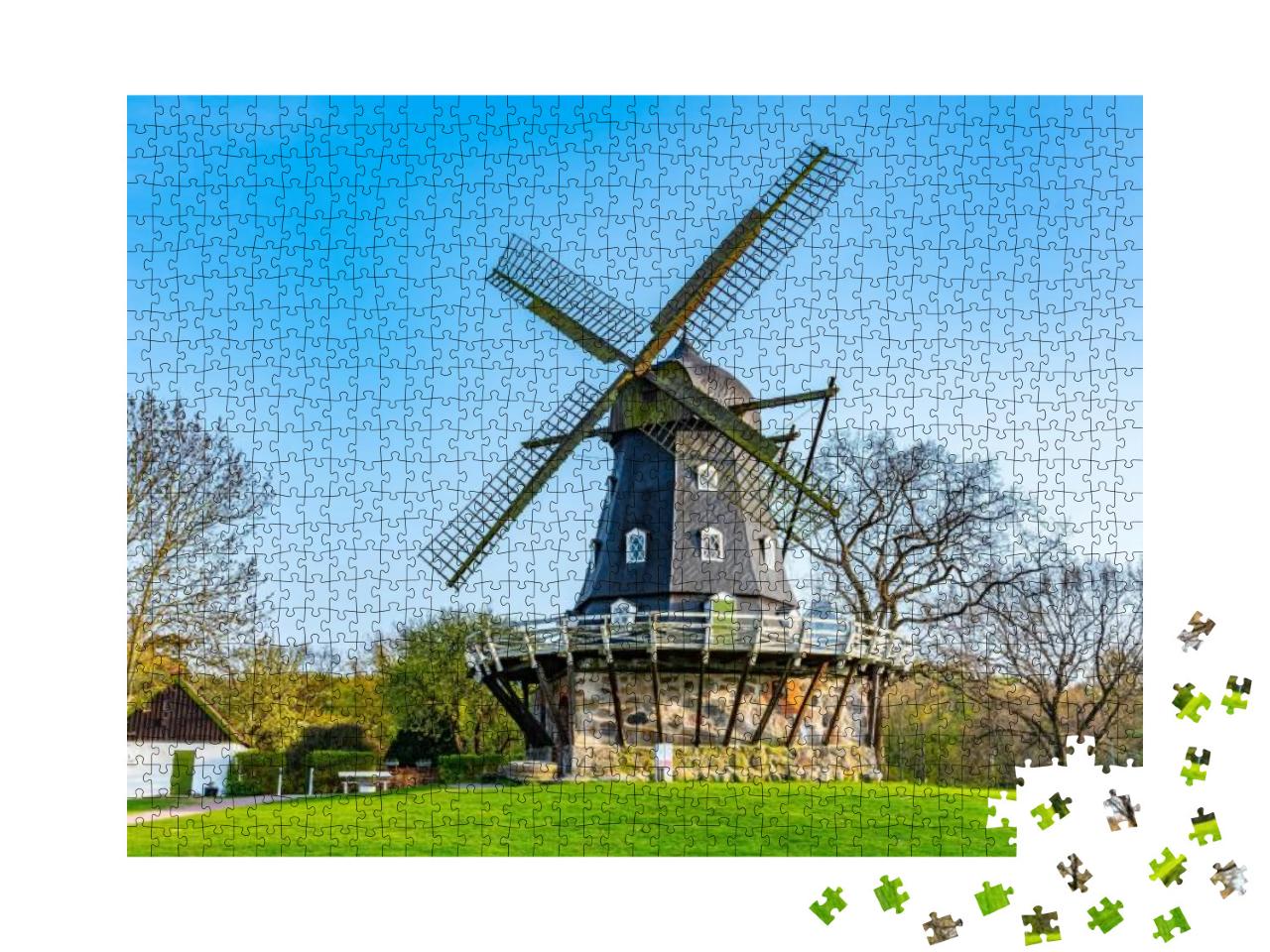 Medieval Wind Mill Near Malmo Castle in Sweden... Jigsaw Puzzle with 1000 pieces