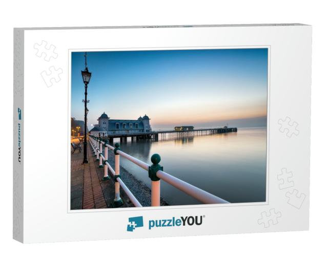 Just Before Dawn At Penarth Pier Near Cardiff on the Sout... Jigsaw Puzzle