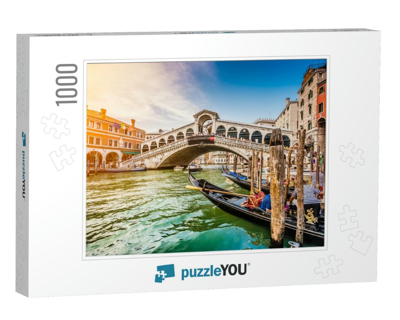 Panoramic View of Famous Canal Grande from Famous Rialto... Jigsaw Puzzle with 1000 pieces
