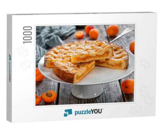 Slices of Apricot Shortcrust Pie with a Lattice Pie Crust... Jigsaw Puzzle with 1000 pieces