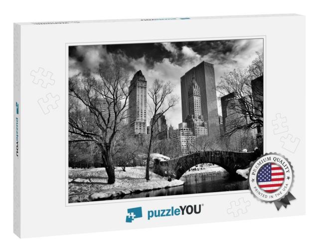 New York City - Central Park in Winter -Gapstow Bridge... Jigsaw Puzzle