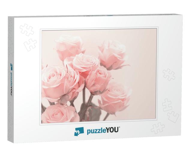 Pink Roses Close-Up... Jigsaw Puzzle