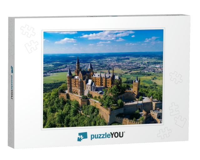 Aerial View of Famous Hohenzollern Castle, Germany. Photo... Jigsaw Puzzle
