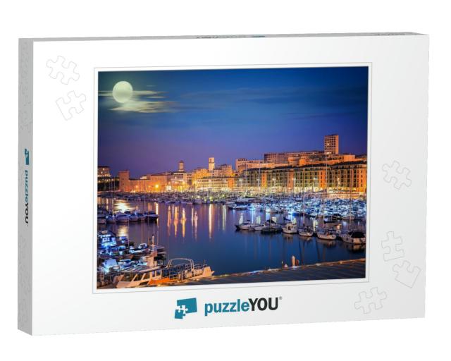 Harbor of Marseille At Night, Provence, France... Jigsaw Puzzle