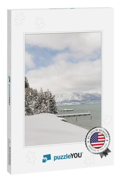 Lake Tahoe Waterfront Winter Snow... Jigsaw Puzzle