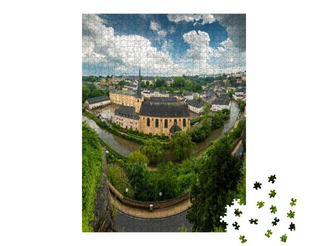 Top View Over Luxembourg Old City During a Summer Day... Jigsaw Puzzle with 1000 pieces