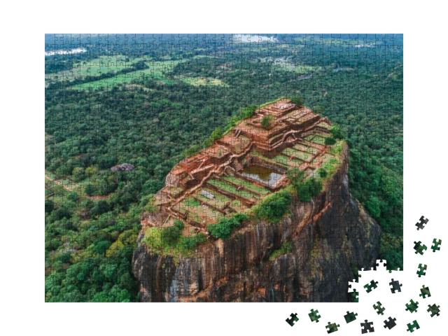Sigiriya Lions Rock of Fortress in the Middle of the Fore... Jigsaw Puzzle with 1000 pieces