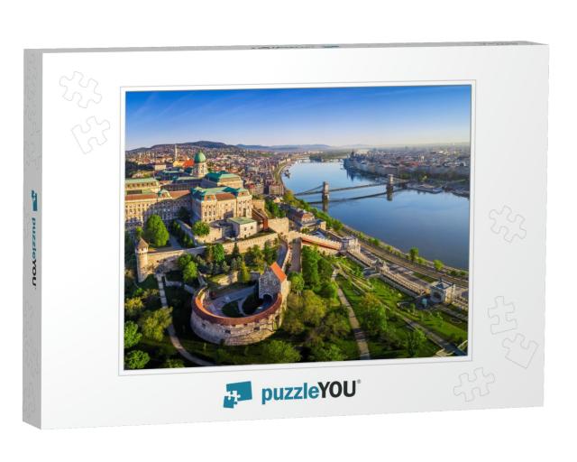 Budapest, Hungary - Aerial Panoramic Skyline View of Buda... Jigsaw Puzzle