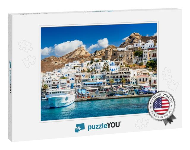 Naxos, Greek Islands. Sunny Summer Landscape with Rocky I... Jigsaw Puzzle